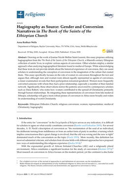 Hagiography As Source: Gender and Conversion Narratives in the Book of the Saints of the Ethiopian Church