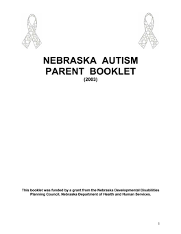 Nebraska Autism Parent Booklet (2003)