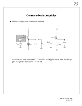 Common-Drain Amplifier