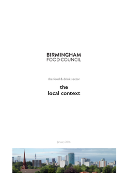 The Food & Drink Sector: the Local Context