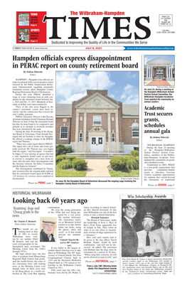 Hampden Officials Express Disappointment in PERAC Report on County Retirement Board by Dalton Zbierski Editor
