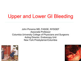 Upper and Lower GI Bleeding