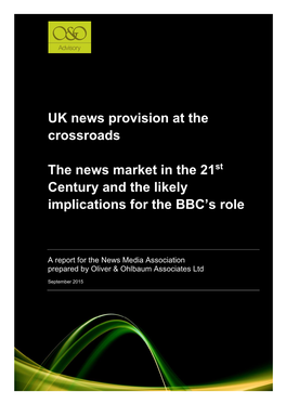 UK News Provision at the Crossroads