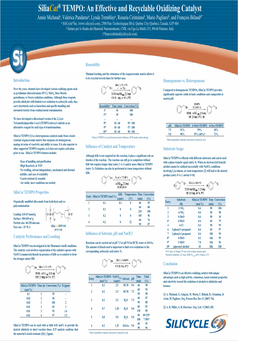 Siliacat® TEMPO: an Effective and Recyclable Oxidizing Catalyst