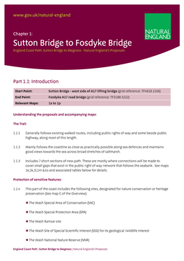 Sutton Bridge to Fosdyke Bridge England Coast Path: Sutton Bridge to Skegness - Natural England’S Proposals