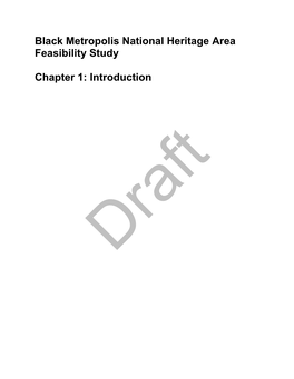 Black Metropolis National Heritage Area Feasibility Study Chapter 1