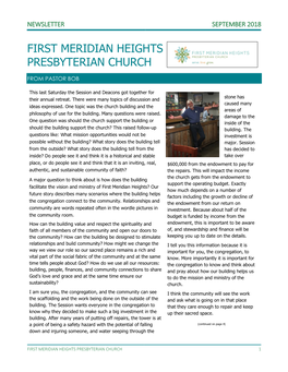 First Meridian Heights Presbyterian Church 1