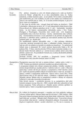 Obec Žatčany 1 Kronika 2001 Úvod Kronikáře Na Přelom Letopočtu Se Celý Svět Dlouho Připravoval a Také