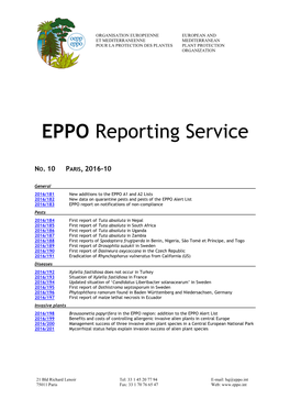 EPPO Reporting Service