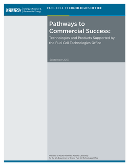 Pathways to Commercial Success: Technologies and Products Supported by the Fuel Cell Technologies Office