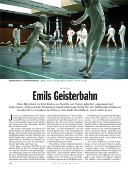 Emils Geisterbahn Über Jahrzehnte Hat Emil Beck Seine Sportler Und Trainer Gefördert, Ausgesaugt Und Fallen Lassen