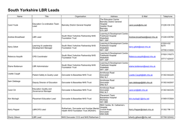 South Yorkshire LBR Leads