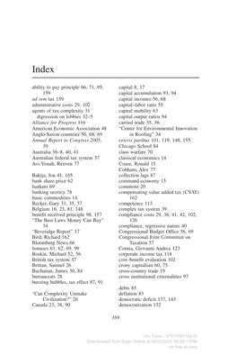 Ability to Pay Principle 66, 71, 95, 159 Ad Rem Tax 159 Administrative Costs