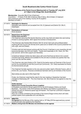 South Muskham/Little Carlton Parish Council