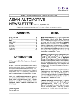 Asian Auto Newsletter Aug 2005