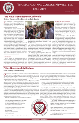 Thomas Aquinas College Newsletter Fall 2019