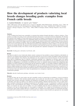 Examples from French Cattle Breeds
