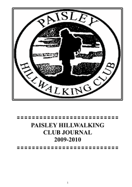 ===Paisley Hillwalking Club Journal 2009-2010 ======