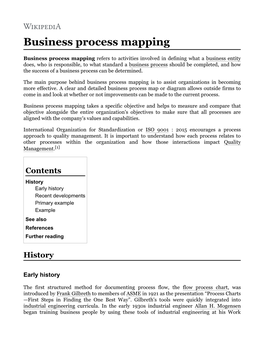 Business Process Mapping