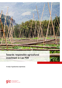 Towards Responsible Agricultural Investment in Laos 14