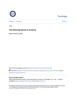 The Dancing Danes in America