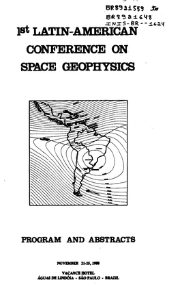 1St LATIN-AMERICAN CONFERENCE on SPACE GEOPHYSICS