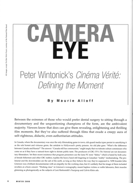 Peter Wintonick's Cinema Write