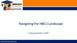 PDI HBCU Landscape PPT 11.6.20