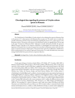 Chorological Data Regarding the Presence of Corylus Colurna Species in Romania