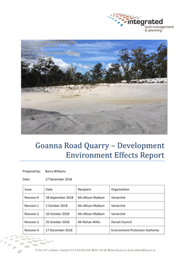 Goanna Road Quarry Upgrade, North Scottsdale