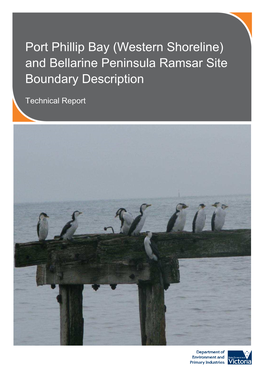 Port Phillip Bay (Western Shoreline) and Bellarine Peninsula Ramsar Site Boundary Description