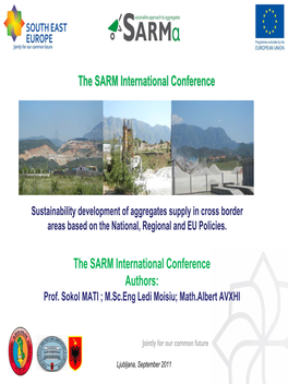 The SARM International Conference Authors: Prof