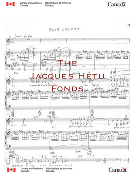 The Jacques Hétu Fonds