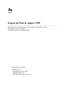 Eugene Du Pont Jr. Papers 1599