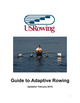 2015 Guide to Adaptive Rowing