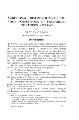 Additional Observations on the Northern Norway