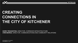 Creating Connections in the City of Kitchener