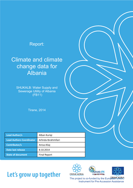 Climate and Climate Change Data for Albania