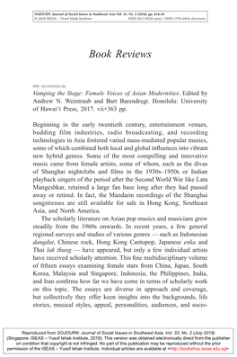 SOJOURN: Journal of Social Issues in Southeast Asia Vol