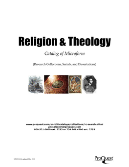 Religion & Theology | Subject Catalog (PDF)