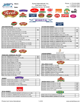 Product List 2021.Xlsx