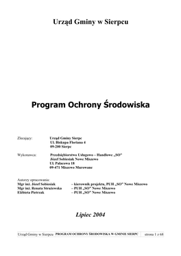 Program Ochrony Środowiska