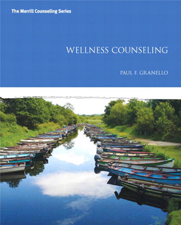 Wellness Counseling This Page Intentionally Left Blank Wellness Counseling