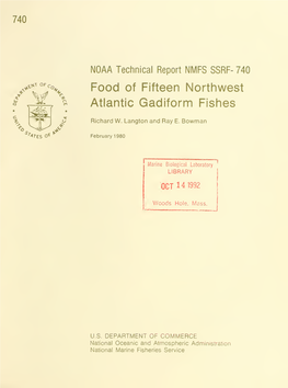 NOAA Technical Report NMFS SSRF- 740