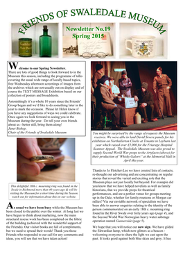 Swaledale Museum Newsletter 19 Spring 2015 Draft