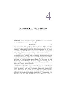 Gravitational Field Theory