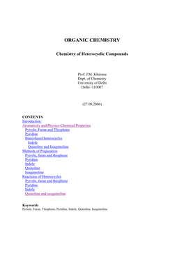 Organic Chemistry