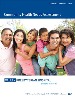 2016 Community Health Needs Assessment Process and Report, Valley Presbyterian Hospital Will Create Its Implementation Strategy