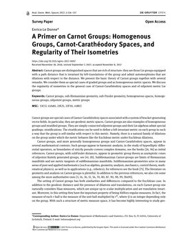 A Primer on Carnot Groups