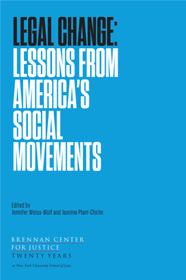 Legal Change: Lessons from America’S Social Movements